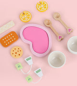 Kids Wooden Kitchen Tea Set Pretend Play - 45-Degree Angle