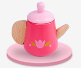 Kids Wooden Kitchen Tea Set Pretend Play - Top-Down View