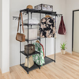 Sorti Freestanding Portable Closet Metal Wardrobe Garment Rack Hanger - Side View