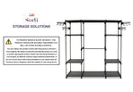 Sorti Freestanding Portable Closet Metal Wardrobe Garment Rack Hanger