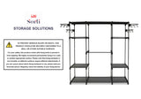 Sorti Freestanding Portable Closet Metal Wardrobe Garment Rack Hanger - Rear View