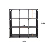 Storage Organizer, 9 Cubes, Wardrobe Closet Storage Shelves - Top-Down View