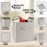 SORTI 27x28x27 CM Light Purple 8-Pack Foldable Storage Cubes - Fabric Bookcase Organizers for Toys and More - Top-Down View
