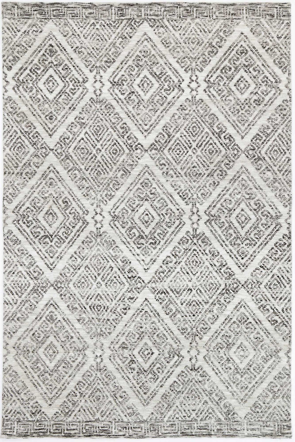 Amritsar Glenfalls Grey Tribal Rug 160X230