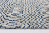 Amritsar Camphils Navy Tribal Rug 240X330 - Side View