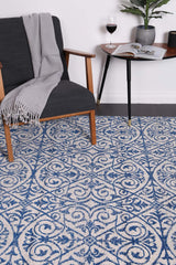 delicate-katherine-blue-ivory-rug 160x230 - Front View