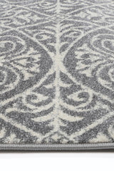 delicate-katherine-grey-ivory-rug 80x300 - Top-Down View