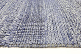 Harlow Grace Blue Wool Blend Rug 160x230 - Side View