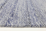 Harlow Loopy Blue Wool Blend Rug 160x230 - Side View