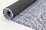 Harlow Loopy Blue Wool Blend Rug 160x230
