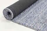 Harlow Loopy Blue Wool Blend Rug 160x230 - 45-Degree Angle