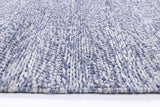 Harlow Ringlets Blue Wool Blend Rug 160x230 - Side View