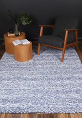 Harlow Ringlets Blue Wool Blend Rug 160x230 - Top-Down View