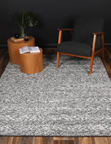 Harlow Ringlets Charcoal Wool Blend Rug 160x230 - Top-Down View
