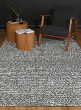 Harlow Cue Charcoal Wool Blend Rug 200x290 - Top-Down View