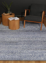 Harlow Grace Blue Wool Blend Rug 200x290 - Top-Down View