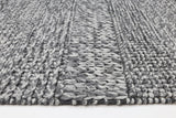 Harlow Grace Charcoal Wool Blend Rug 200x290 - Side View