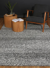 Harlow Grace Charcoal Wool Blend Rug 200x290 - Top-Down View