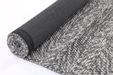 Harlow Ringlets Charcoal Wool Blend Rug 200x290
