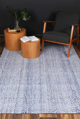 Harlow Chignon Blue Wool Blend Rug 240X330 - Top-Down View