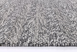 Harlow Ringlets Charcoal Wool Blend Rug 240x330 - Side View