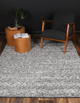 Harlow Ringlets Charcoal Wool Blend Rug 240x330 - Top-Down View