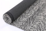 Harlow Ringlets Charcoal Wool Blend Rug 240x330 - 45-Degree Angle