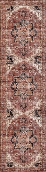 vintage-crown-cezanne-terracotta-distressed-vintage-rug 80X400 - Top-Down View