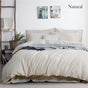 luxurious linen cotton quilt cover set king natural