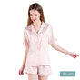 2pc satin short women pajamas set small blush