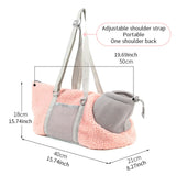 LIFEBEA Small Cat Carrier Pet bag: Comfy Shoulder Bag with Adjustable Strap for Small Dogs, Puppies, Kittens Up to 3kg /6.6 lbs - Pink - Front View