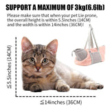 LIFEBEA Small Cat Carrier Pet bag: Comfy Shoulder Bag with Adjustable Strap for Small Dogs, Puppies, Kittens Up to 3kg /6.6 lbs - Pink - Side View