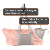 LIFEBEA Small Cat Carrier Pet bag: Comfy Shoulder Bag with Adjustable Strap for Small Dogs, Puppies, Kittens Up to 3kg /6.6 lbs - Pink - Top-Down View