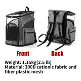 LIFEBEA Cat Pet Carrier Backpack - Dog Puppy Travel Space Carrier Bag - Intimate Design & Easy Access for Pets - Breathable & Soft Backpacks - Ideal Use for Outdoor Trip (S) - Side View