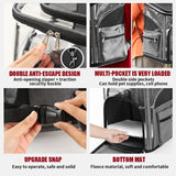 LIFEBEA Cat Pet Carrier Backpack - Dog Puppy Travel Space Carrier Bag - Intimate Design & Easy Access for Pets - Breathable & Soft Backpacks - Ideal Use for Outdoor Trip (S) - Rear View