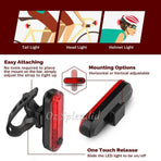 2X Ultra Bright Usb Rechargeable Bicycle Taillight 4Modes Usb Rear Bike Led Lamp