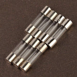100Pcs Fast-Blow Glass Tube Fuses 5 x 20mm Quick Blow Assortment Kit - 45-Degree Angle