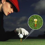 100Pack 83mm Multi-Color Golf Tees with Rubber Cushion - Top-Down View