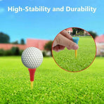 100Pack 83mm Multi-Color Golf Tees with Rubber Cushion
