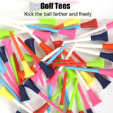 100Pack 83mm Multi-Color Golf Tees with Rubber Cushion - Extra Image