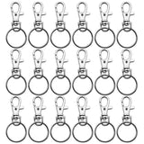 102PCS Lobster Clasp Hooks with Key Rings for DIY Crafts Keychains Jewellery Making