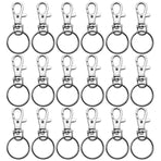 102PCS Lobster Clasp Hooks with Key Rings for DIY Crafts Keychains Jewellery Making