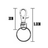 102PCS Lobster Clasp Hooks with Key Rings for DIY Crafts Keychains Jewellery Making - Side View