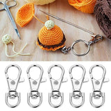 102PCS Lobster Clasp Hooks with Key Rings for DIY Crafts Keychains Jewellery Making - Rear View