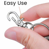 102PCS Lobster Clasp Hooks with Key Rings for DIY Crafts Keychains Jewellery Making - Extra Image