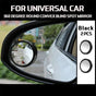2X Blind Spot Car Mirror 360 Wide Angle Adjustable Rear Side View Convex Black