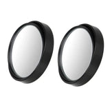 2X Blind Spot Car Mirror 360 Wide Angle Adjustable Rear Side View Convex Black - Front View