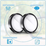 2X Blind Spot Car Mirror 360 Wide Angle Adjustable Rear Side View Convex Black - Rear View