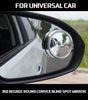 360 Degree Adjustable Blind Spot Mirror Pair Wide Angle Rearview Add-on 2PCS