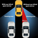 360 Degree Adjustable Blind Spot Mirror Pair Wide Angle Rearview Add-on 2PCS - Rear View